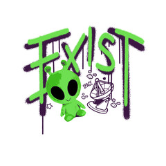 vector design for streetwear, doll illustration and slogan