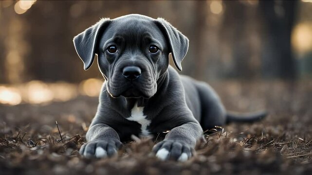 grey cane corso puppy video dog pet domestic animal doggy mammal mastiff adorable 