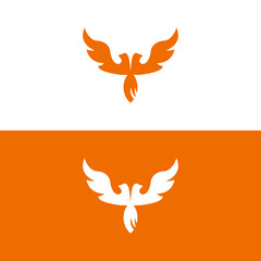 bird logo icon. double birds concept logo vector 