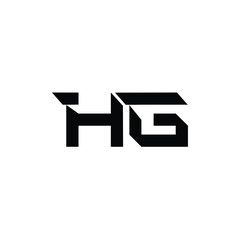 HG monogram logo design letter text name symbol monochrome logotype alphabet character simple logo