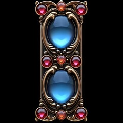 Fototapeta premium Ornate Jewel Encrusted Letter I Design