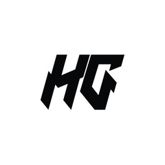 HG monogram logo design letter text name symbol monochrome logotype alphabet character simple logo