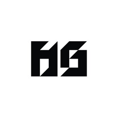 HG monogram logo design letter text name symbol monochrome logotype alphabet character simple logo