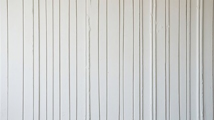 Obraz premium Close-up White Plaster Wall with Vertical Lines, Textured Background for Design Projects