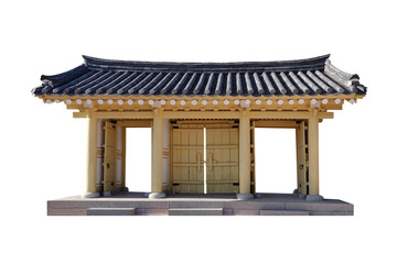 The main gate of Hanok room, a traditional Korean house, PNG file