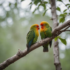 Fototapeta premium blue and yellow parrot