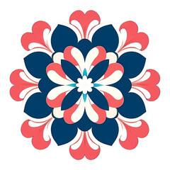 colorful flower vector style on white background