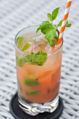italian soda or orange soda or mocktail or lychee soda