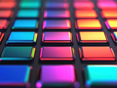 Closeup of a microarray chip, used to analyze gene expression in highthroughput genomics studies