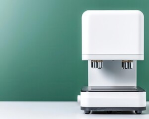 Macro shot of a microplate reader, analyzing reactions in biotechnology assays