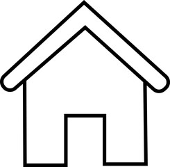 Fototapeta premium Web home icon for websites and apps. Simple house symbol .real estate sign. Main page pictogram in thin line, outline and stroke style. line illustration.
