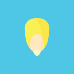 Fototapeta premium Corn seed icon. Nature sweet food vector illustration isolated on light blue background.
