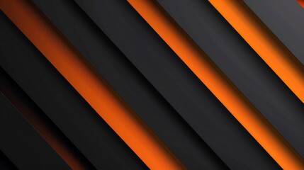 Fototapeta premium Abstract Diagonal Stripes Background in Black and Orange