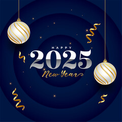 Naklejka premium decorative 2025 new year party background design
