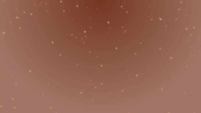 Particles on a background of mocha mousse. Sparkling particles with bokeh of gold, white, brown colors.