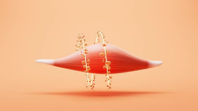 Muscle structure, medical concept visualization, 3d rendering.