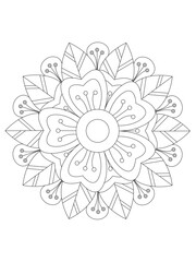 Flower coloring pages for kids