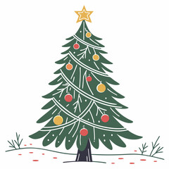  illustration of a Christmas tree
