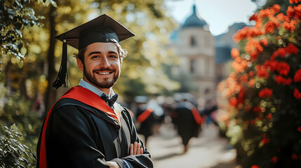 Graduate Smiles: Celebrating Academic Success Outdoors