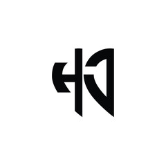 HJ monogram logo design letter text name symbol monochrome logotype alphabet character simple logo