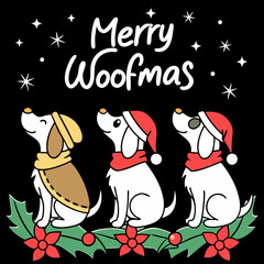 Merry woof MAs vector illustration  
