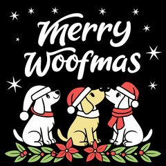 Merry woof MAs vector illustration  