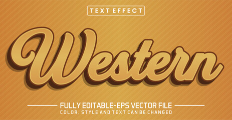 Fototapeta premium Western font Text effect editable
