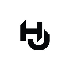 HJ monogram logo design letter text name symbol monochrome logotype alphabet character simple logo