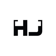 HJ monogram logo design letter text name symbol monochrome logotype alphabet character simple logo