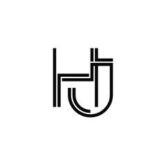 HJ monogram logo design letter text name symbol monochrome logotype alphabet character simple logo