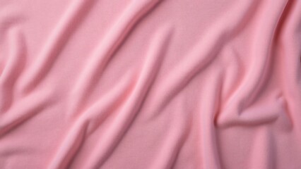Fototapeta premium High-Resolution Close-Up of Pink Cotton T-Shirt Texture, Draped Fabric Background for Design