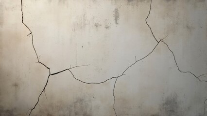 Obraz premium Aged Cracked Concrete Wall Texture, Neutral Tones, Faded Cement Background for Design