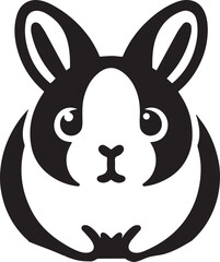A clean, black-and-white vector illustration of a rabbit, ideal for logos, designs, and branding. Scalable and versatile, perfect for creative projects and animal-themed graphics.