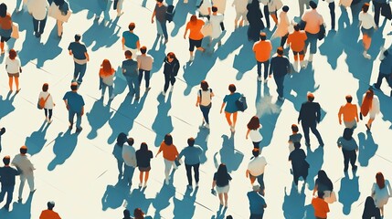 a group of people standing in a crowd