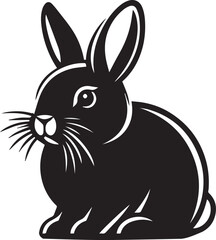 A clean, black-and-white vector illustration of a rabbit, ideal for logos, designs, and branding. Scalable and versatile, perfect for creative projects and animal-themed graphics.