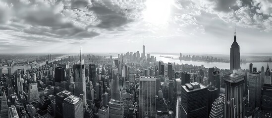 Panoramic View of New York City Skyline