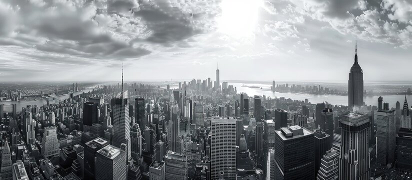 Panoramic View of New York City Skyline