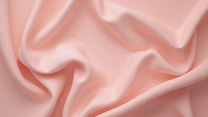 High-Resolution Light Pink Fabric Texture, Soft, Draped, Top View Photography