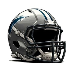 Fototapeta premium american football helmet, against white background