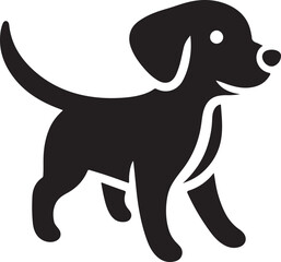 Dog silhouette vector illustration. isolated black silhouette of a dog collection.