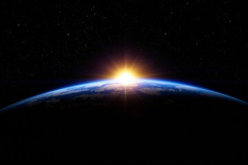 Spectacular Sunrise Over Earth from Space Capturing Planet's Horizon