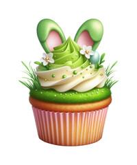 cupcake with easter bunny