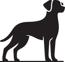 Dog silhouette vector illustration. isolated black silhouette of a dog collection.