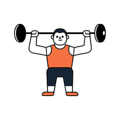The Boy Exercising - Premium Vector Illustration for Health and Fitness Design
