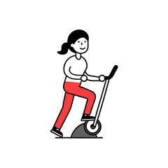 The Girl Exercising - Premium Vector Illustration for Health and Fitness Design