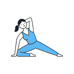 The Girl Exercising - Premium Vector Illustration for Health and Fitness Design