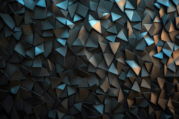Obraz premium A captivating display of overlapping, angular shapes creates a dynamic, modern texture. The interplay of light and shadow enhances the visual depth and complexity of this abstract design.