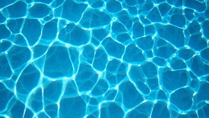 Obraz premium Sparkling Blue Water Texture, Summer Pool Surface, Ripples, Waves Background - High-Quality Photo for Spa & Swimming Concepts