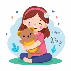 Happy Hug Day illustration vector art