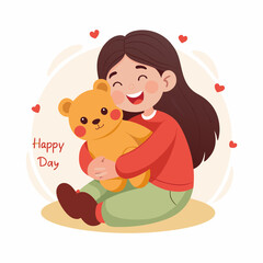 Happy Hug Day illustration vector art